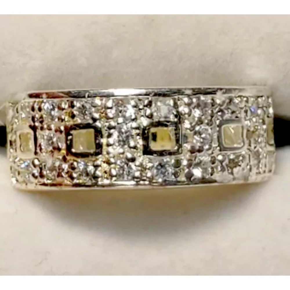 Silver Cubic Zirconia Ring (~Size 7)
